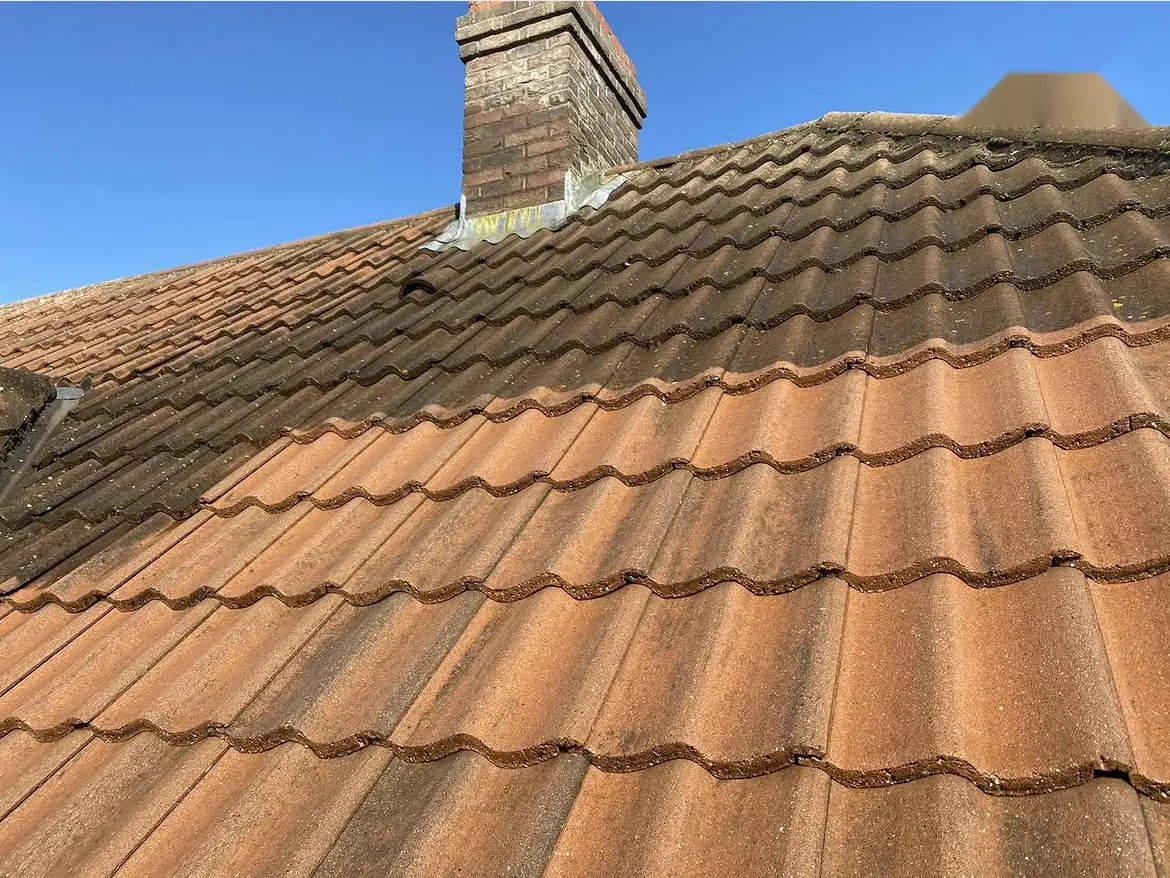 Roof cleaning by Geyserclean in Milton Keynes, after treatment
