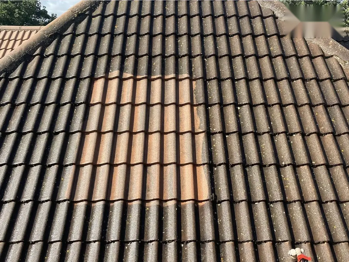 Roof cleaning by Geyserclean in Milton Keynes, after treatment