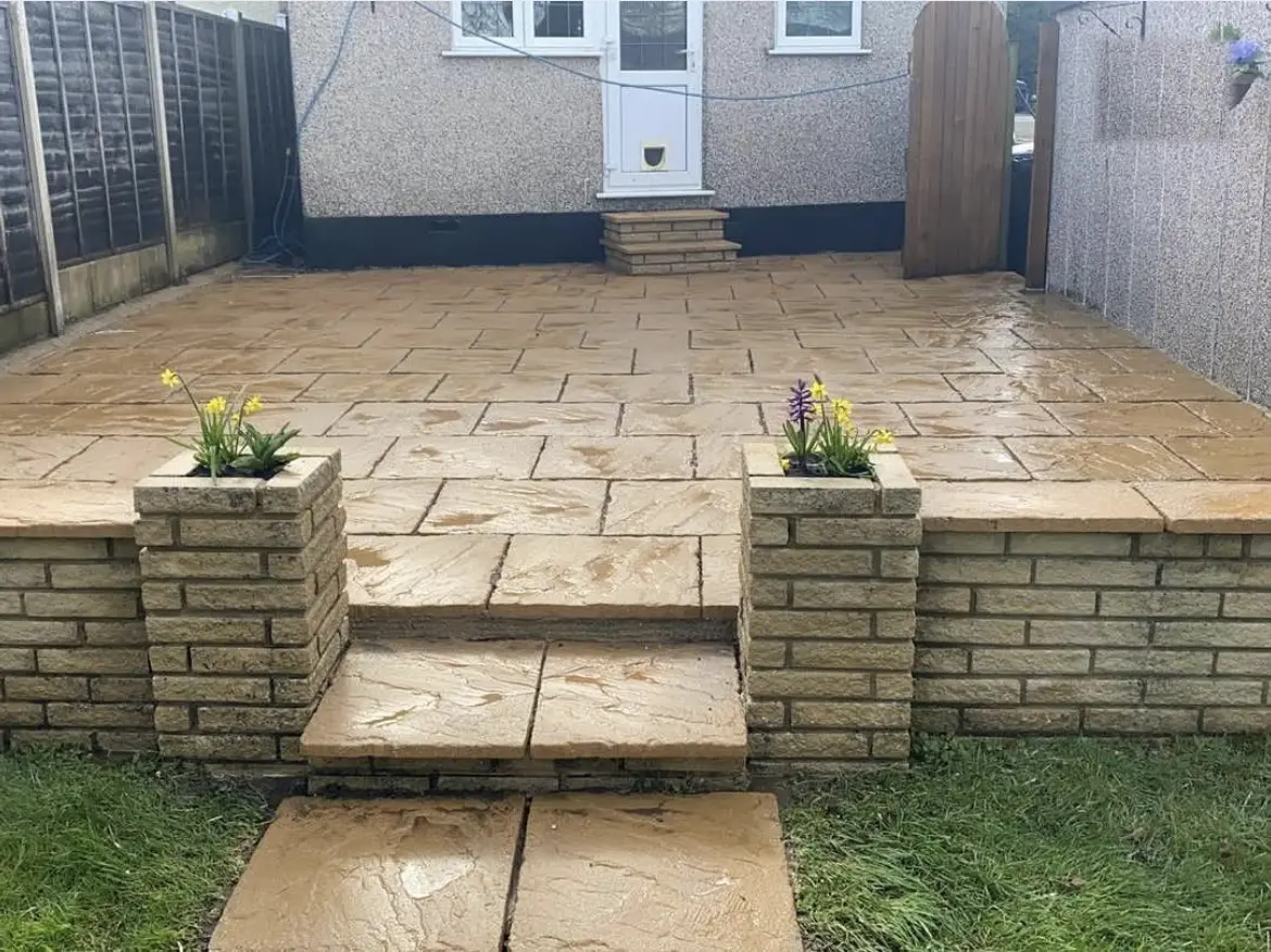 Patio cleaning by Geyserclean in Milton Keynes, after treatment