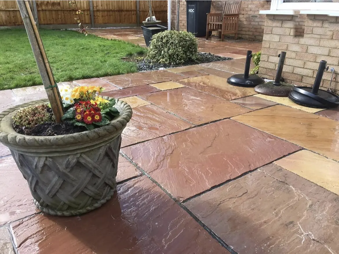 Patio cleaning by Geyserclean in Milton Keynes, after treatment